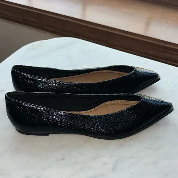 NEW ASOS Design Lifetime Pointed Black Ballet Flat - Picture 3 of 4